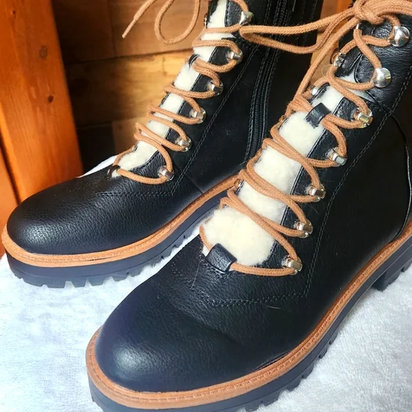 Indigo RD Black Izma Faux Fur Hiking Booties- Size 8M - Picture 9 of 13